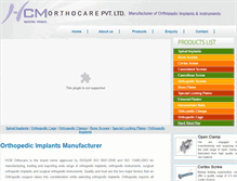 Tablet Screenshot of hcmortho.com
